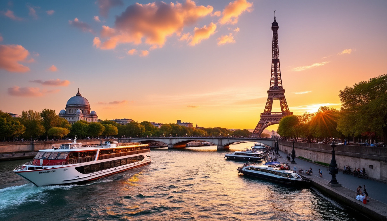 découvrez paris autrement avec une visite en bateau-mouche au pied de la tour eiffel. profitez d'une balade unique sur la seine pour admirer les monuments emblématiques de la capitale française.